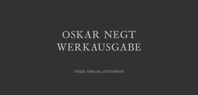 Oskar Negt - Werkausgabe